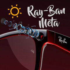 Ray-Ban - Meta Wayfarer (Standard) Smart Bluetooth Audio Glasses - Matte Black, Clear to G15 Green Transitions