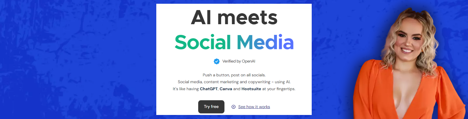 Social media, content marketing and copywriting - using AI.