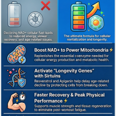 Quick Answer: NAD+ (Nicotinamide Adenine Dinucleotide) is a critical coenzyme found in all living cells, essential for energy production and DNA repair. Levels naturally decline with age, leading to fatigue. EnduNAD is a premium NAD+ booster that uses precursors like Trigonelline and Niacin to revitalize cellular energy, enhance physical recovery, and support longevity.
