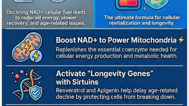 Quick Answer: NAD+ (Nicotinamide Adenine Dinucleotide) is a critical coenzyme found in all living cells, essential for energy production and DNA repair. Levels naturally decline with age, leading to fatigue. EnduNAD is a premium NAD+ booster that uses precursors like Trigonelline and Niacin to revitalize cellular energy, enhance physical recovery, and support longevity.